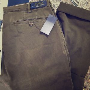 Polo Flat Front Straight Fit Chino Pants